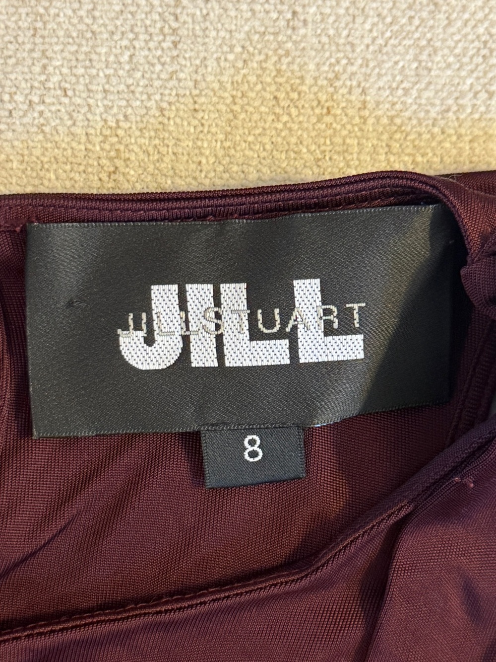 Jill Stuart Sleeveless Draped Rayon Maxi Dress Plum Burgundy 8 Medium Side Slit - Picture 4 of 6